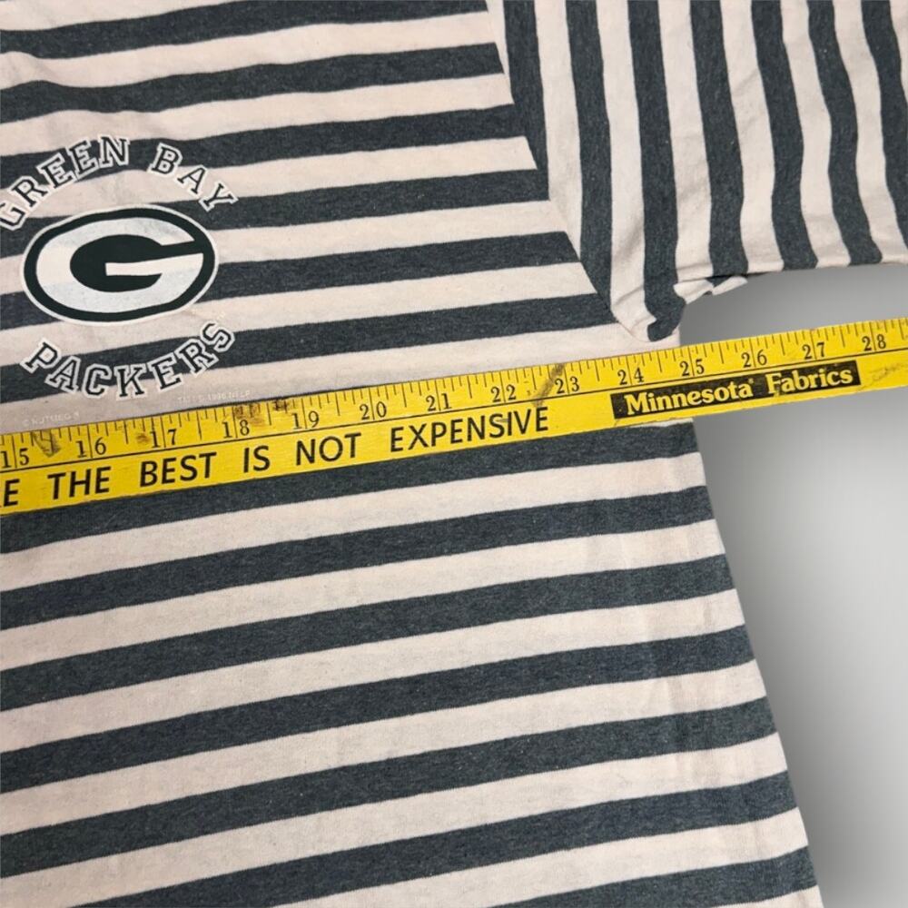 Vintage 1990s Lee Striped T-shirt Green Bay Packers Top NEW - Picture 6 of 6